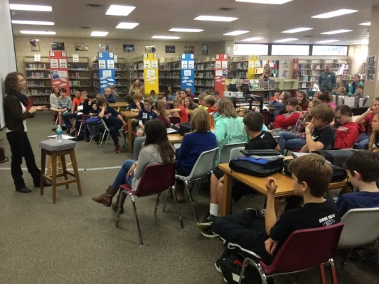 Julie Mata school visit